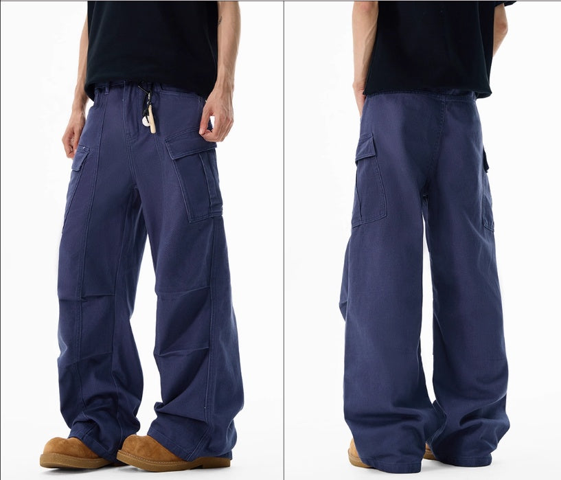 Wide-leg Overalls Men's Loose Straight Casual Feeling