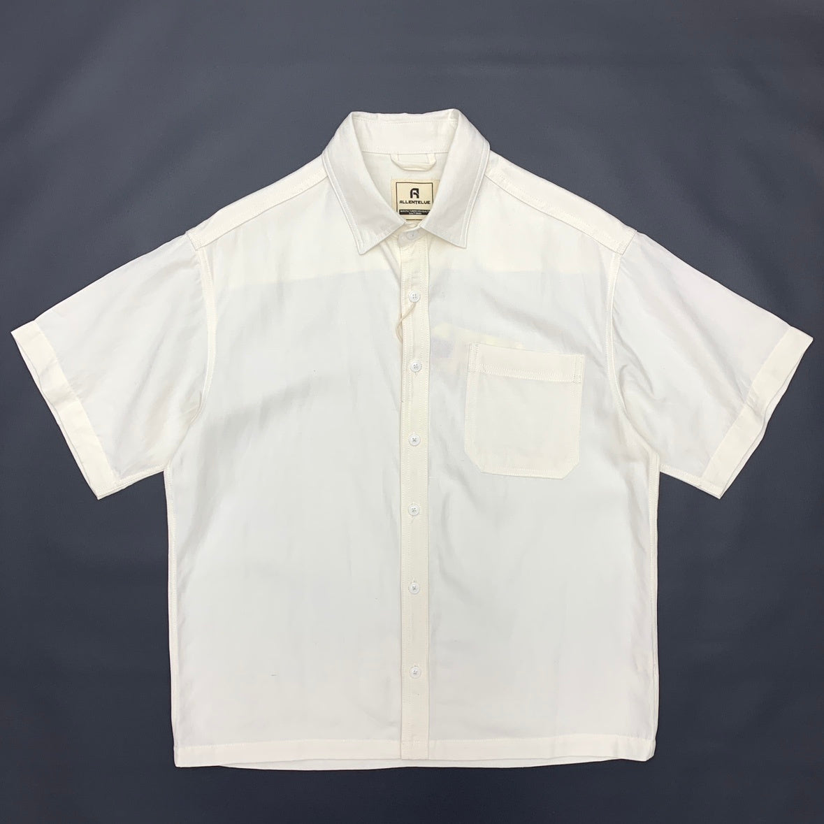 Flat Hem Cotton And Linen Short-sleeved Shirt Men's Japanese-style Retro Linen