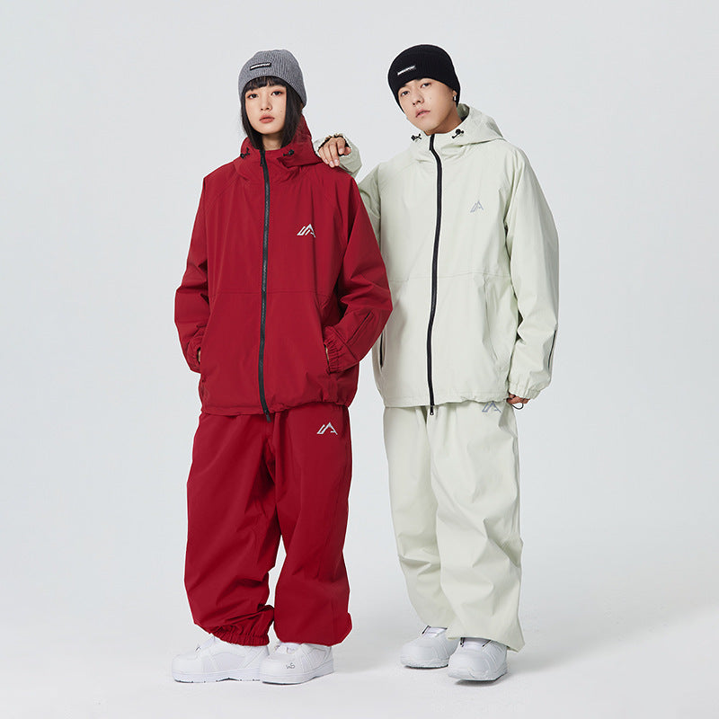 Women's Men's Loose Waterproof Windproof Ski Suit