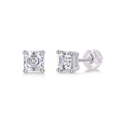 Unrestrained - A Fashionable And Luxurious Diamond Jewelry Piece Set With Square Moissanite S925 Sterling Silver And Platinum-plated Pendant