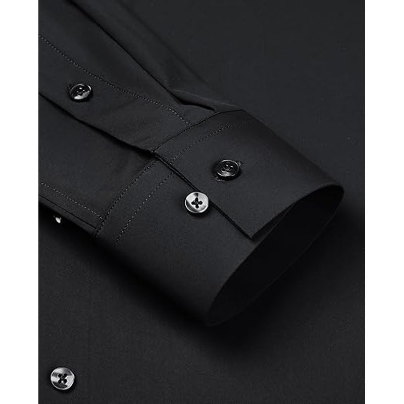 Fashion Personality Four-sided Stretch Shirt Men's Long Sleeve