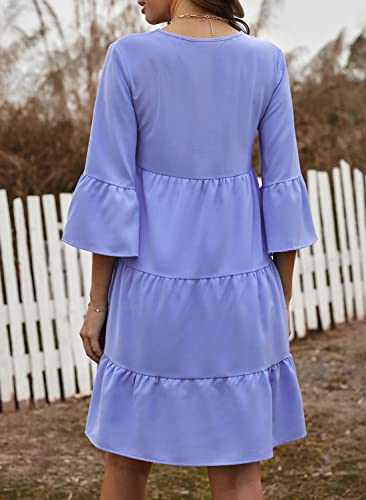 AILUNSNIKA Women Long Sleeve Mini Dress