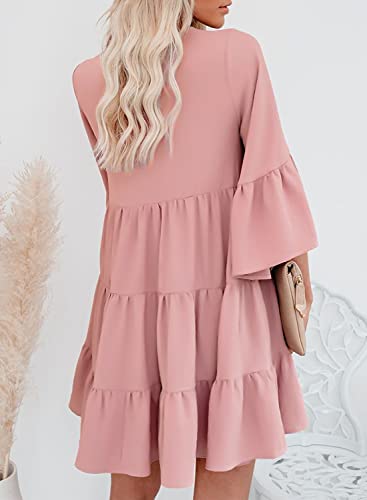 AILUNSNIKA Women Long Sleeve Mini Dress