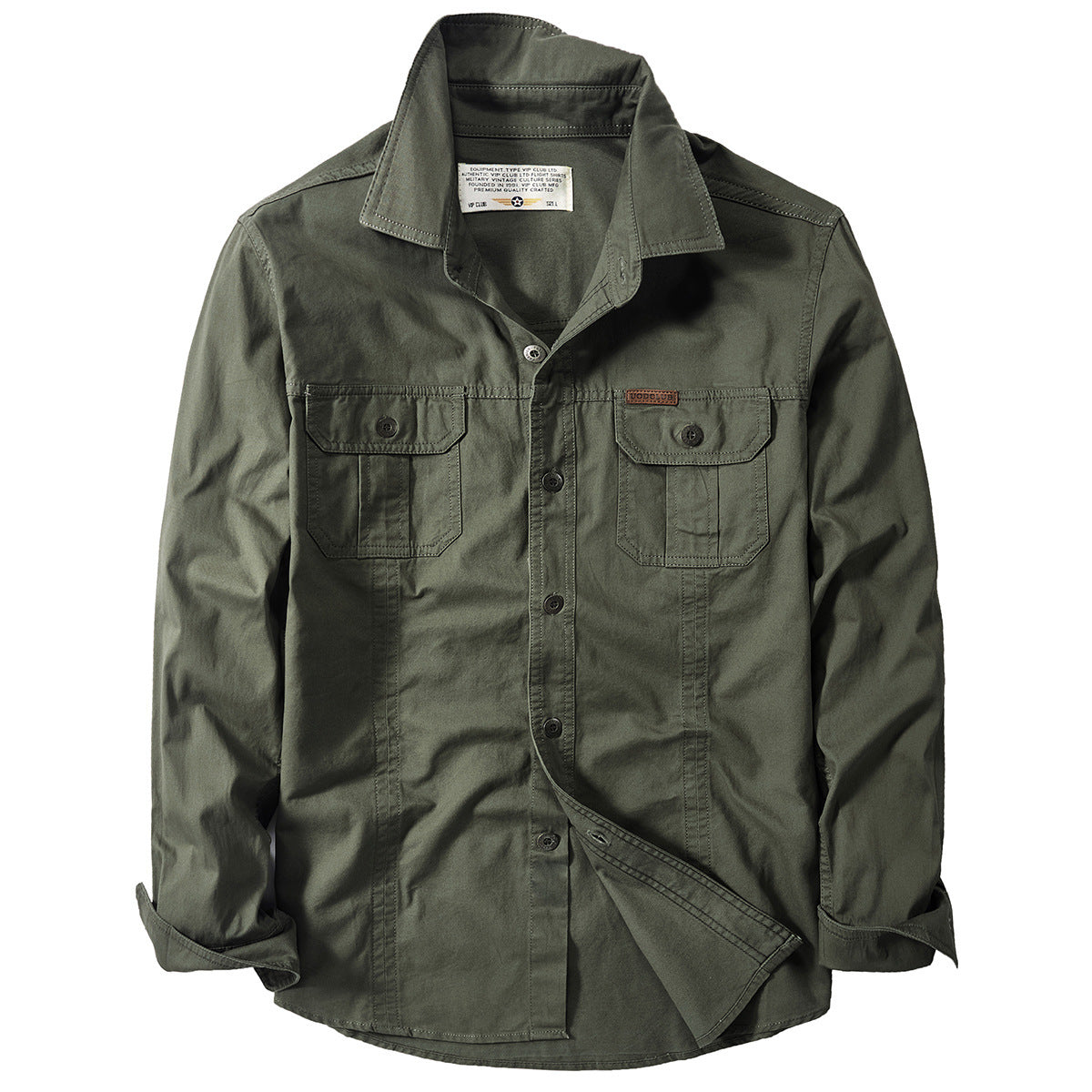 Large Size Loose Overalls Long Sleeve Shirt