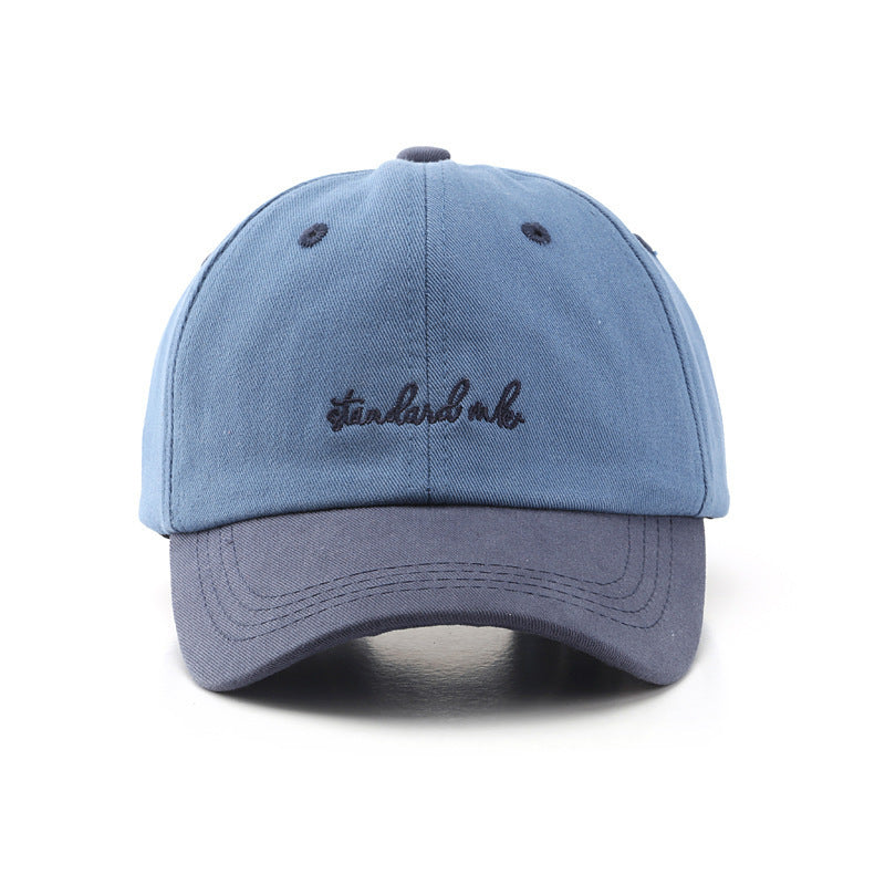 Hat Korean Style Japanese Style Women's Color Matching Washed Denim