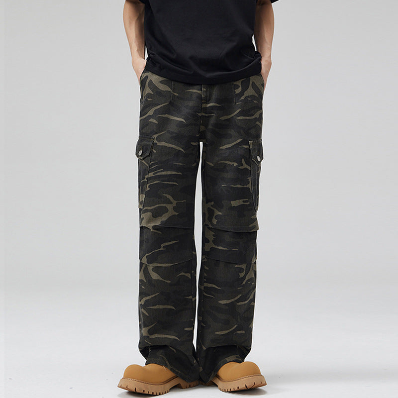 Paratrooper Camouflage Cargo Pants Men And Women Multi-pocket