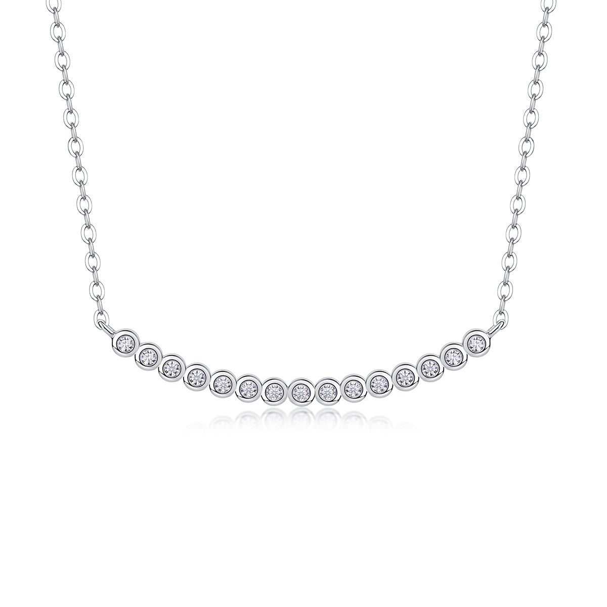 Floating World - Fashionable And Luxurious Diamond Jewelry Pendant Set With Moissanite S925 Sterling Silver And Platinum-plated