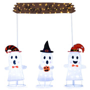 4 Pieces Halloween Decoration Pop up Ghosts with Gate and LED Lights