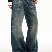 Wide Leg Jeans Men's Spring And Autumn Straight Loose Trousers