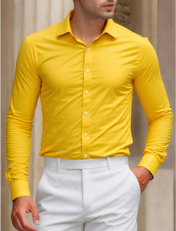 Summer Anti-wrinkle Casual Shirt Men's Long-sleeved Shirt