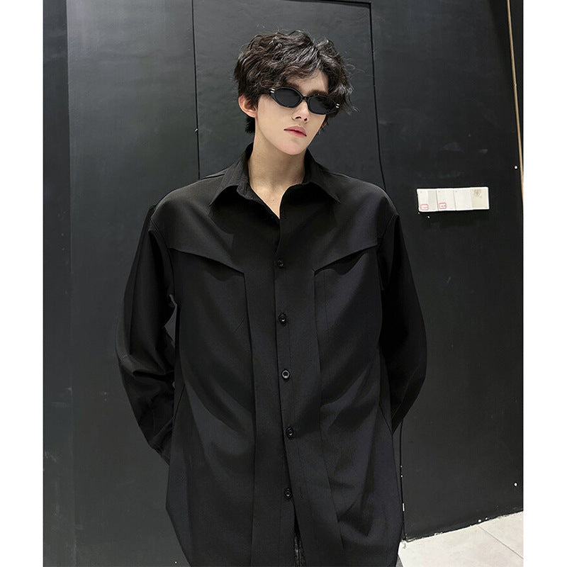 Men's Autumn Ruoshuai High-grade Long-sleeved Shirt