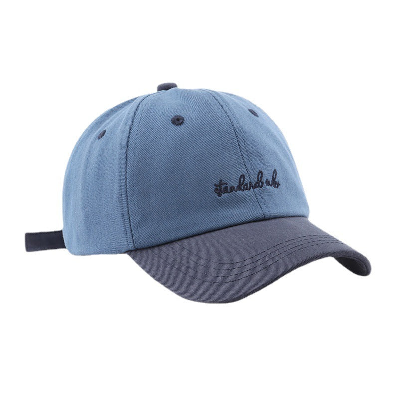 Hat Korean Style Japanese Style Women's Color Matching Washed Denim