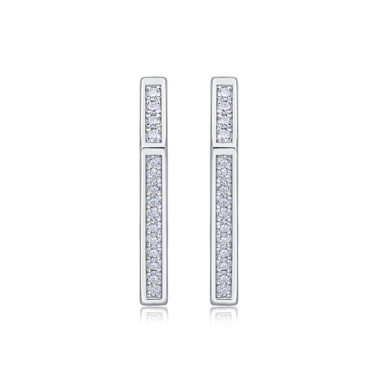 Coronation - Fashionable And Luxurious Diamond Jewelry Set With Moissanite S925 Sterling Silver And Platinum-plated Stud Earrings