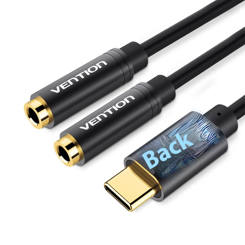 Mobile Phone Headset Adapter Audio Headphones Splitter One Divided Into Two