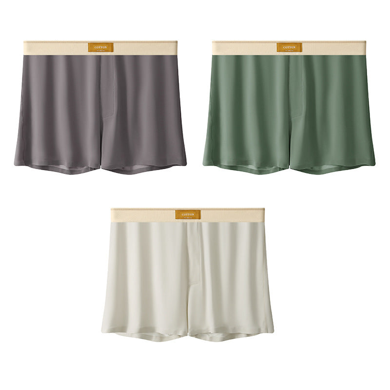 Men's Solid Color Loose Breathable Ice Silk Underwear