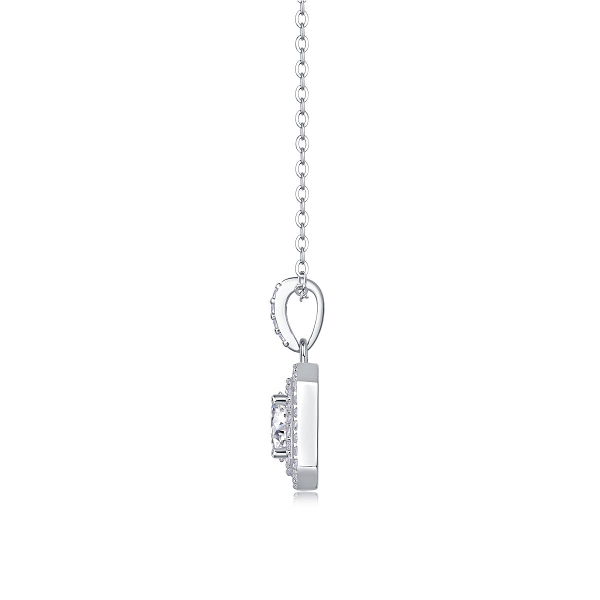 Sugar Diamond - A Fashionable And Luxurious Diamond Jewelry Piece Set With 1-carat Moissanite S925 Sterling Silver And Platinum-plated Pendant