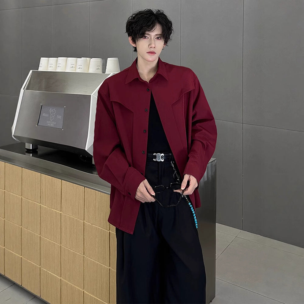 Men's Autumn Ruoshuai High-grade Long-sleeved Shirt