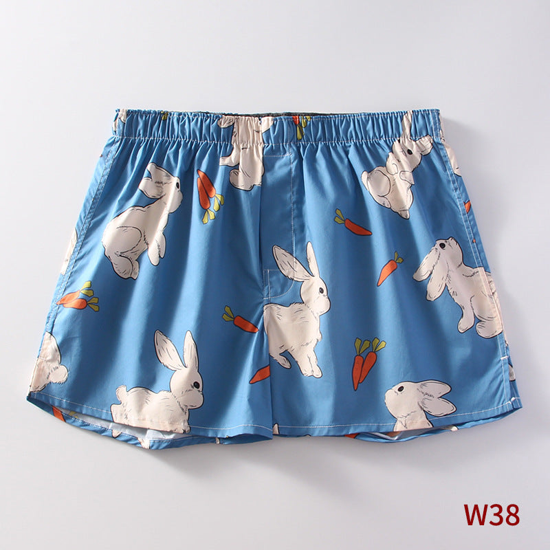 Men's Home Loose Plus Size Cotton Arrow Pants