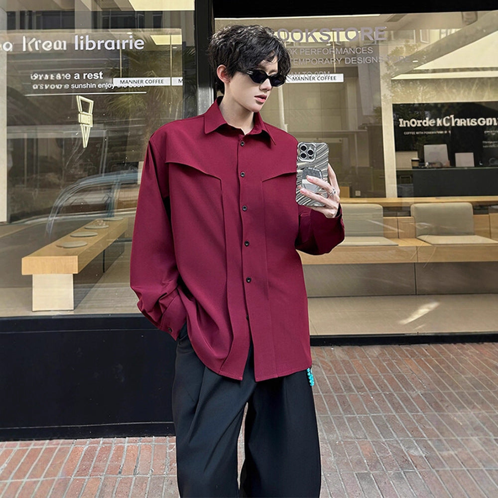 Men's Autumn Ruoshuai High-grade Long-sleeved Shirt