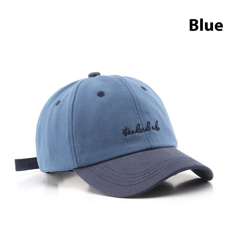 Hat Korean Style Japanese Style Women's Color Matching Washed Denim