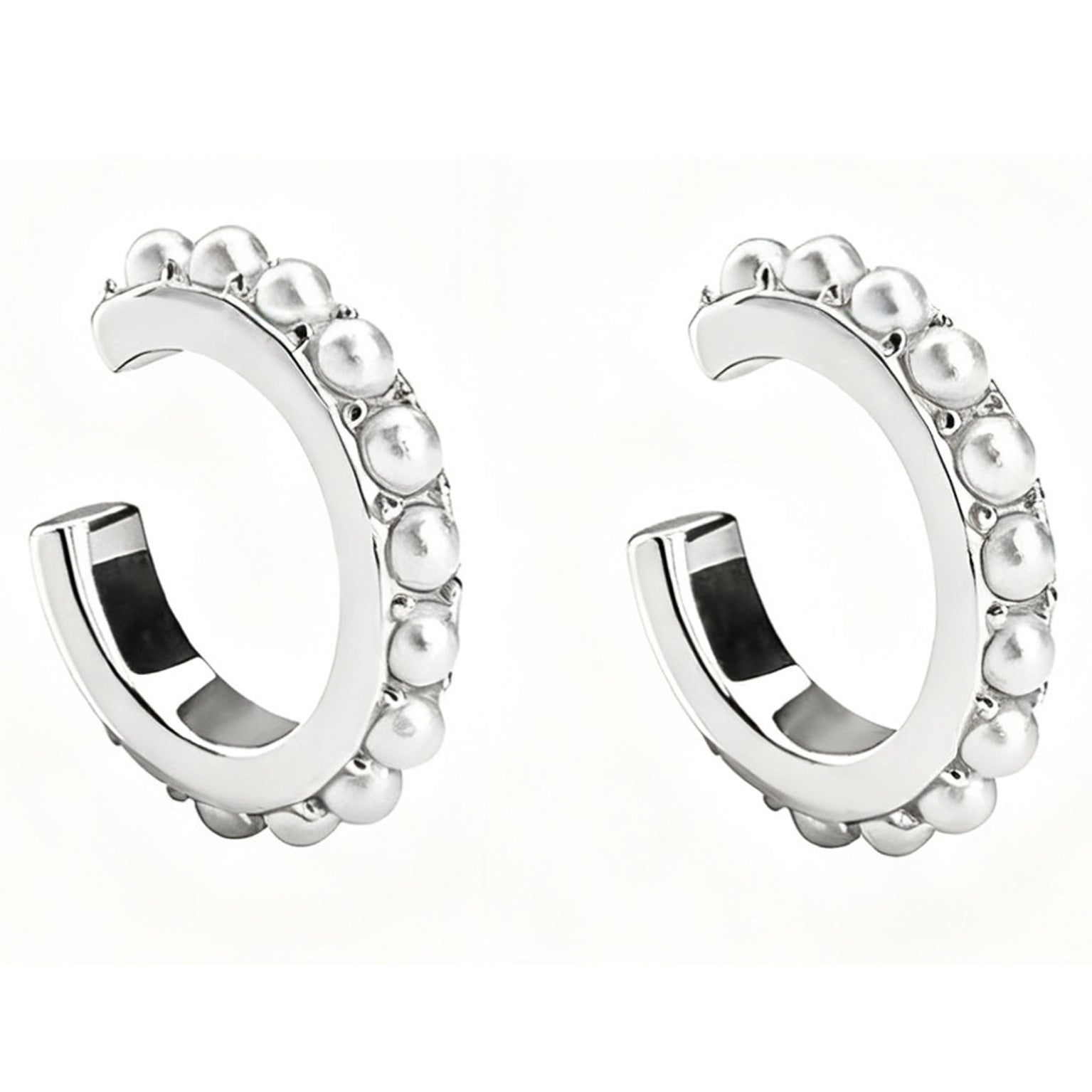 Sterling Silver 18K Electroplating Artistic Sense Pearl Ear Clip