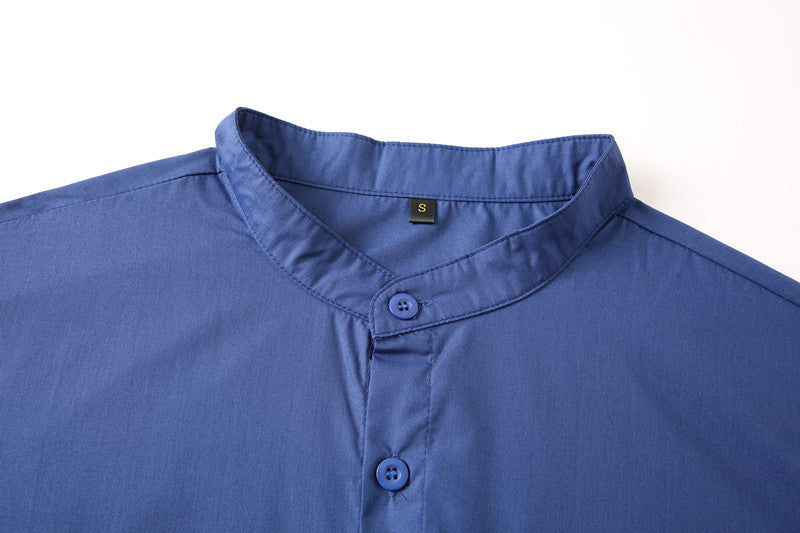 Teenage Men's Stand-up Collar Shirt