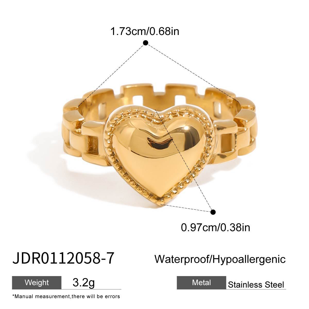 European And American Oil Dripping Rhinestone Titanium Steel Love Heart Earrings Light Luxury High Sense Ear Clip
