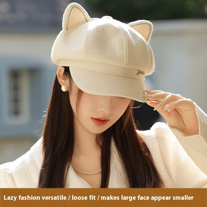 Cute Youth-looking Painter Cap Casual Letters