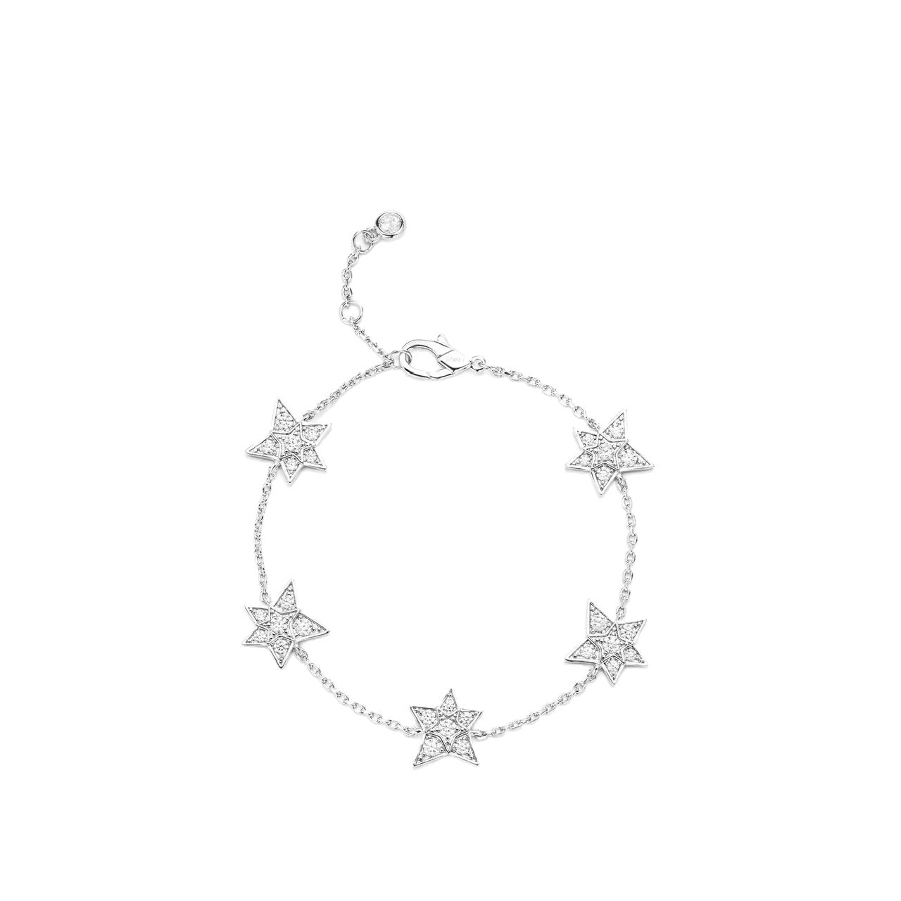 Sweet Cool Design Star Moon Necklace Hand Clavicle Chain Diamond Set