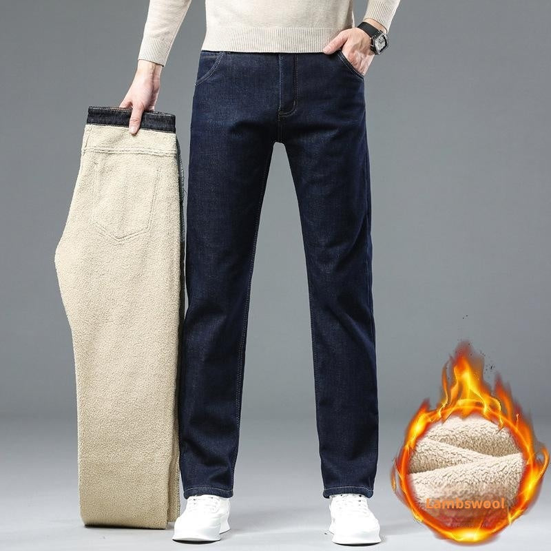 Cashmere Jeans Men's Fleece-lined Thickened
