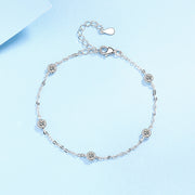 Sterling Silver Moissanite Simple Elegant Bracelet