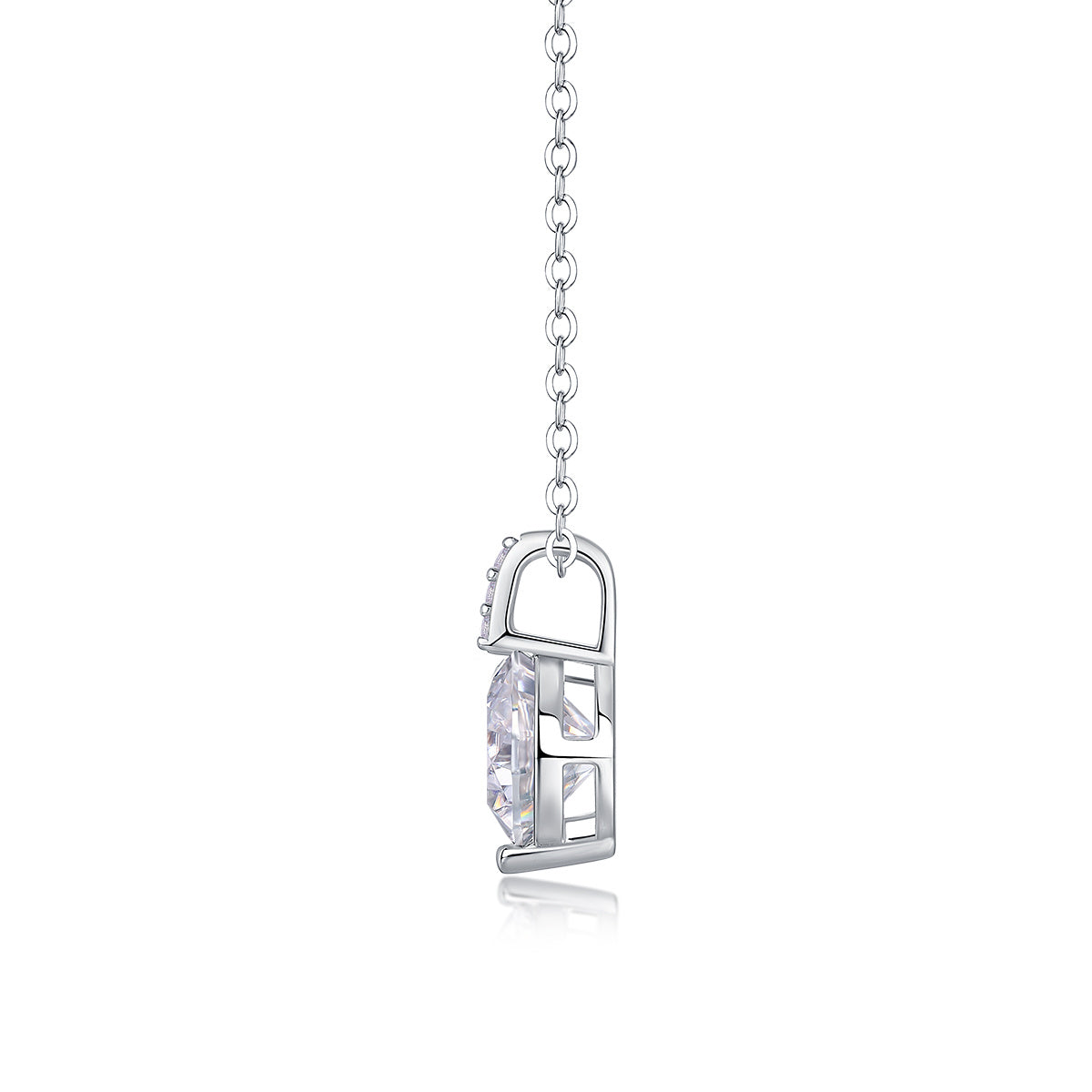 A Lifetime Of Brilliance - A Fashionable And Luxurious Diamond Jewelry Pendant Set With 2-carat Moissanite S925 Sterling Silver And Platinum Plating