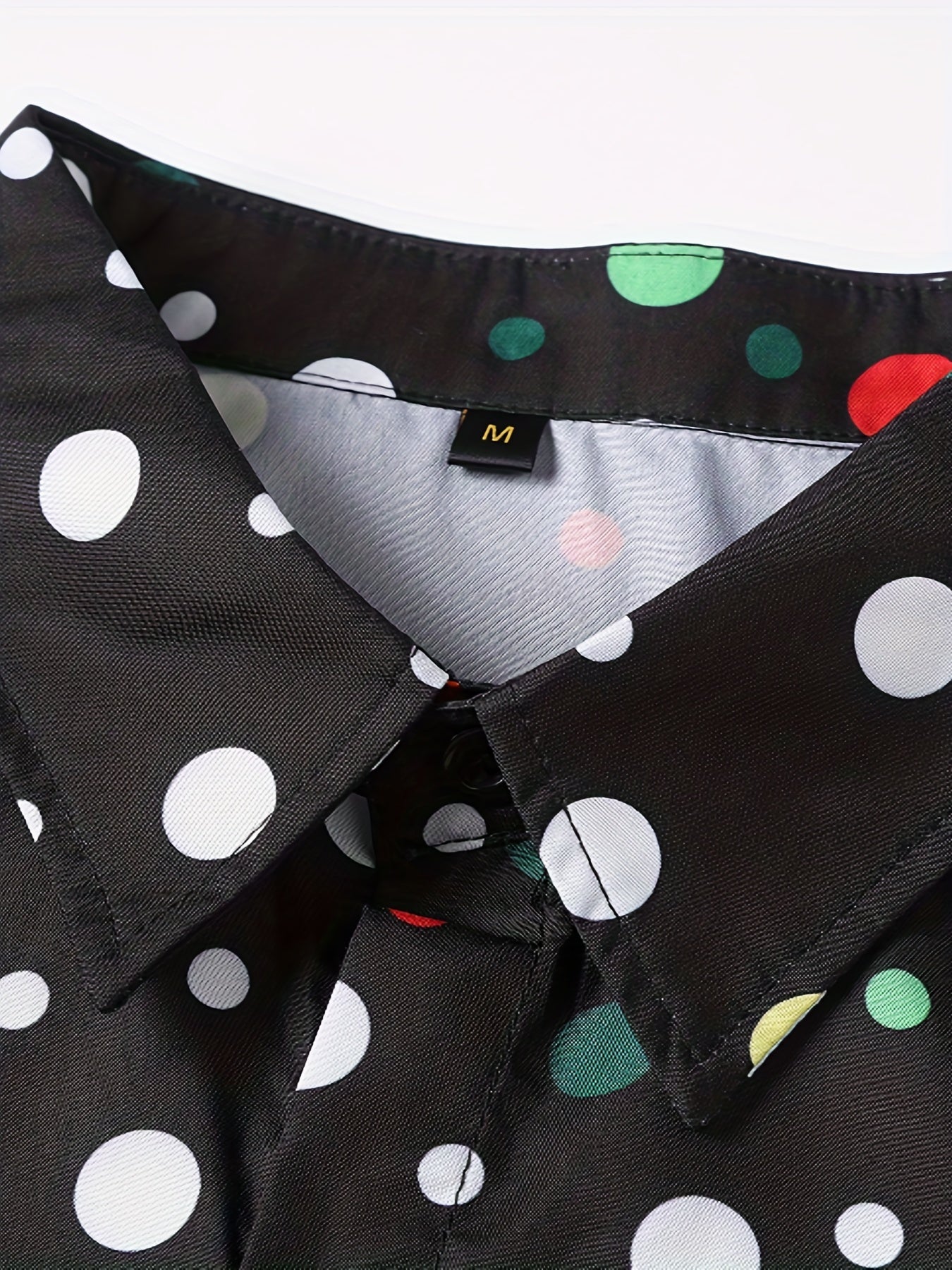 A Casual And Versatile Long-sleeved Shirt With Polka Dot Prints For Teenagers And Men