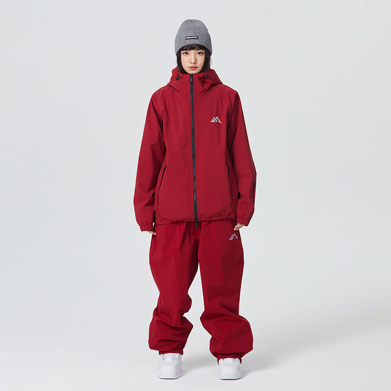 Women's Men's Loose Waterproof Windproof Ski Suit