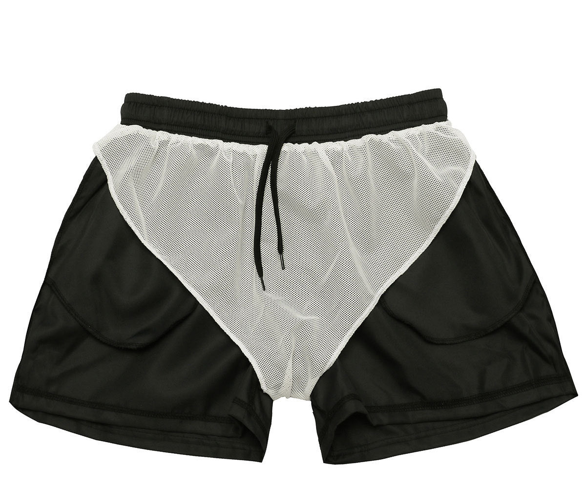 Summer Thin Mesh Lined Sports Shorts For Men