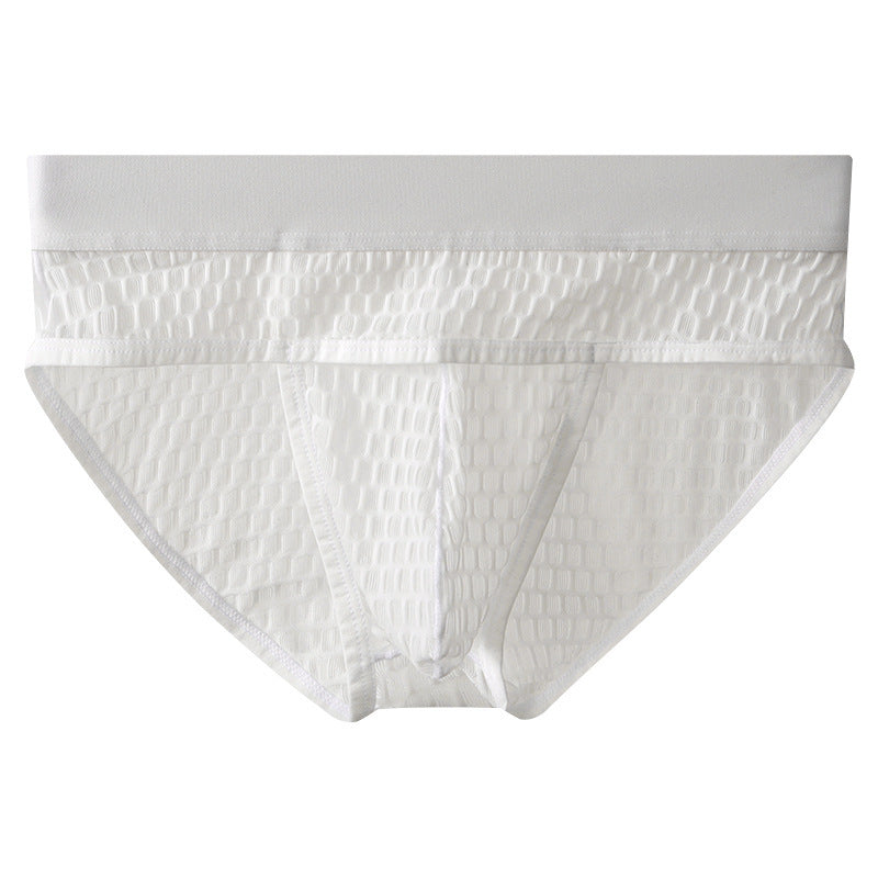 New Men's Sexy Lace Briefs Flirting Mid-rise Underwear U Pouch