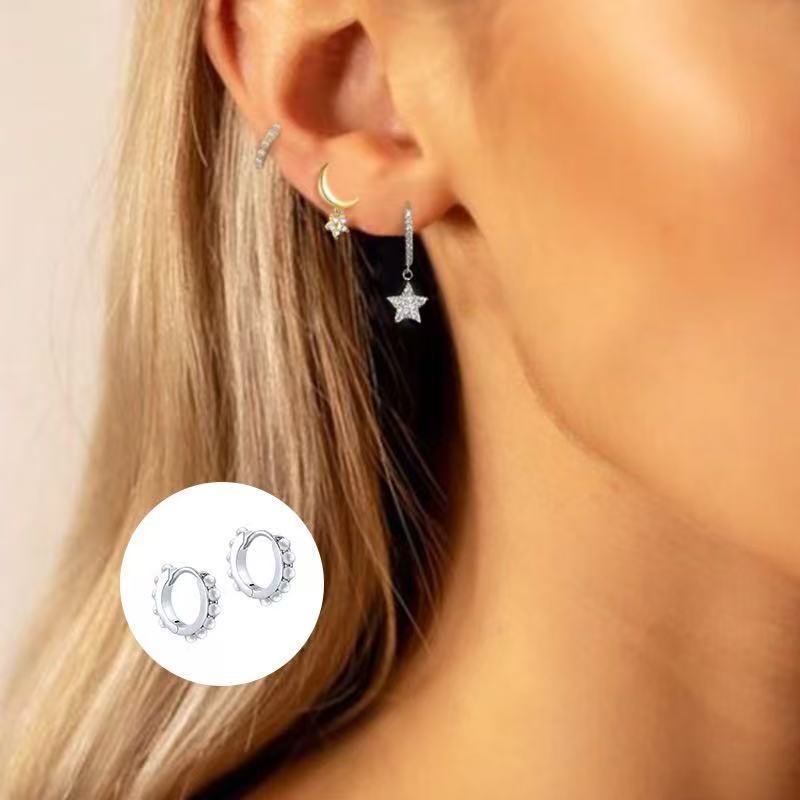 Sterling Silver 18K Electroplating Artistic Sense Pearl Ear Clip
