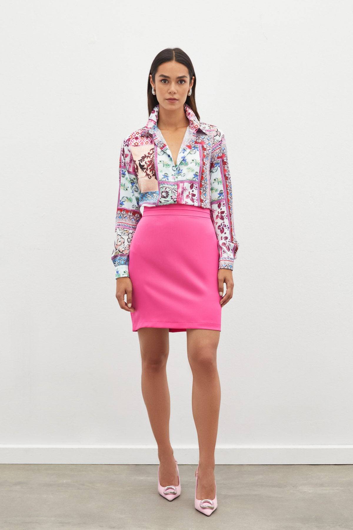 Classic Patterned Shirt - Pink