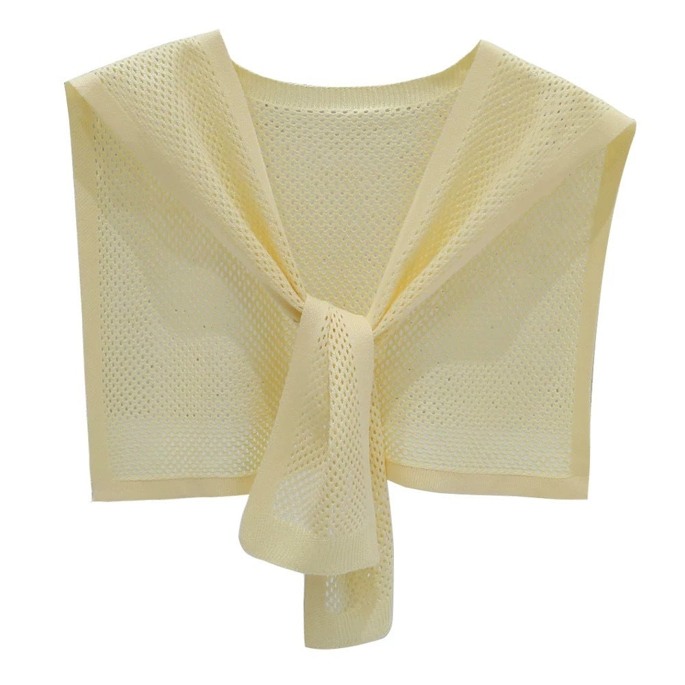 Knitted Shawl Matching Shirt Skirt Outer T-shirt Small Waistcoat