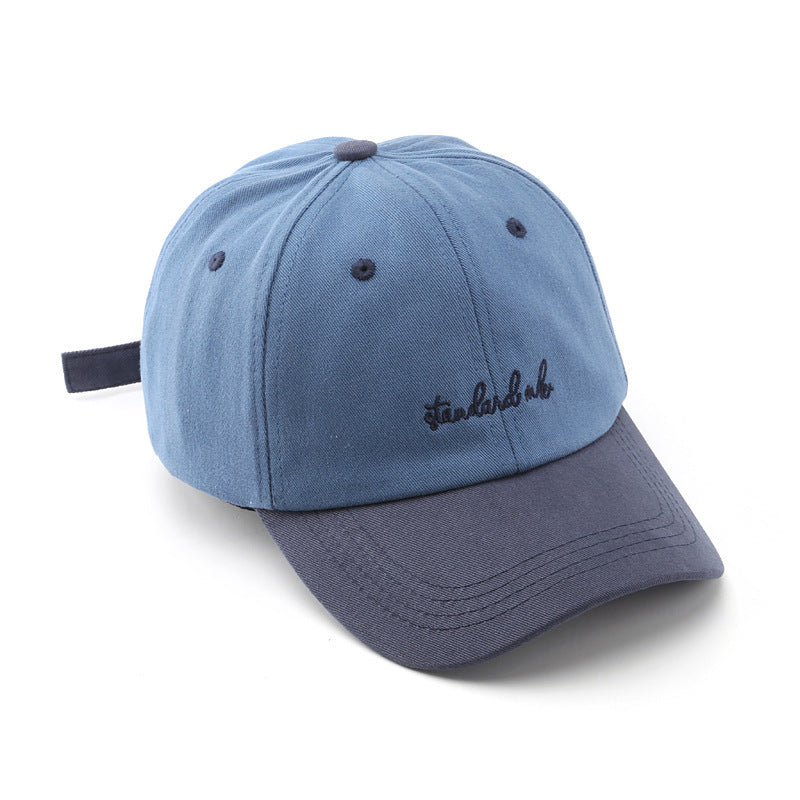 Hat Korean Style Japanese Style Women's Color Matching Washed Denim