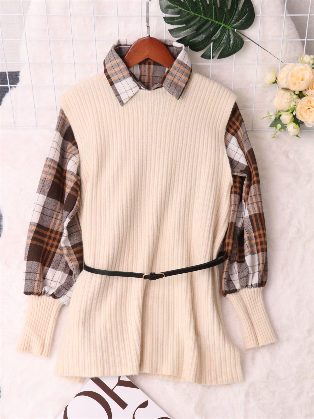 New Vest Woolen Skirt Two-piece Set For Women