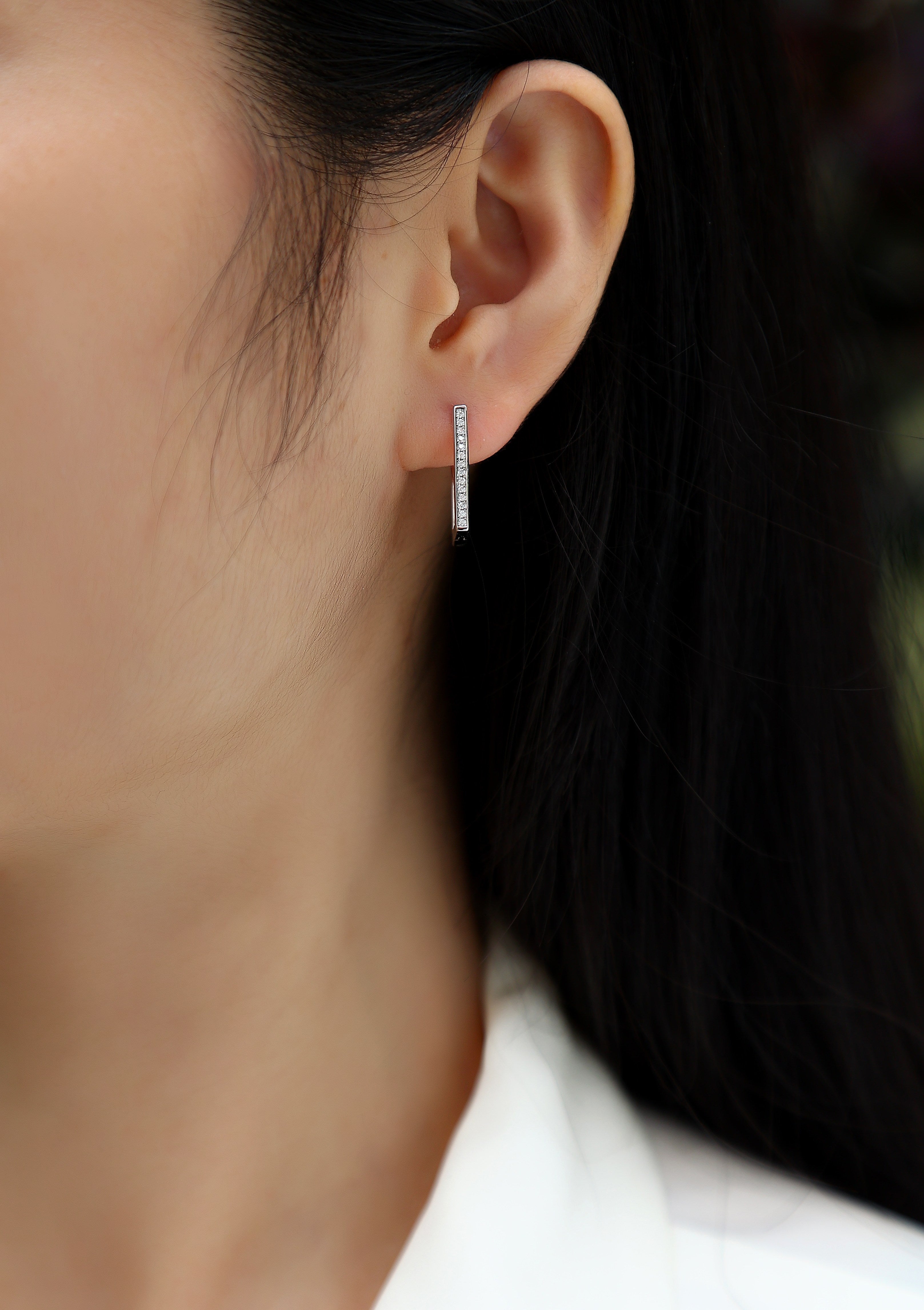 Kokang - Fashionable And Luxurious Diamond Jewelry With Moissanite S925 Sterling Silver And Platinum-plated Stud Earrings