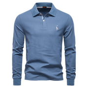 Lapel Casual Solid Color Polo Shirt
