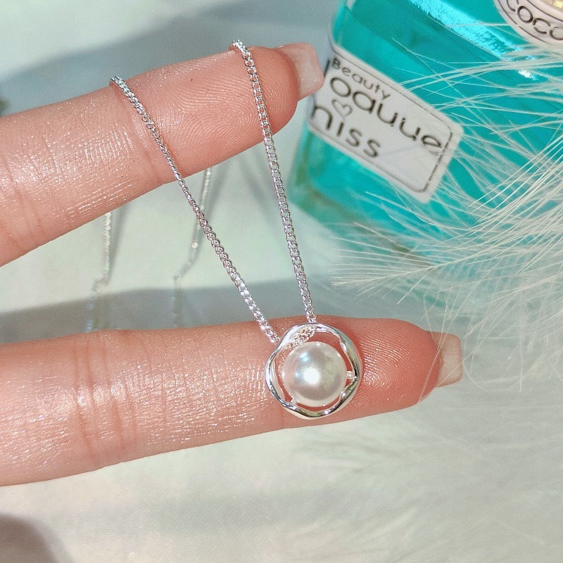New White Snow Mountain Rose Necklace For Women