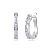 Touch Tenderness - Fashionable And Luxurious Diamond Jewelry Earrings Set With Moissanite S925 Sterling Silver And Platinum-plated Stud Earrings