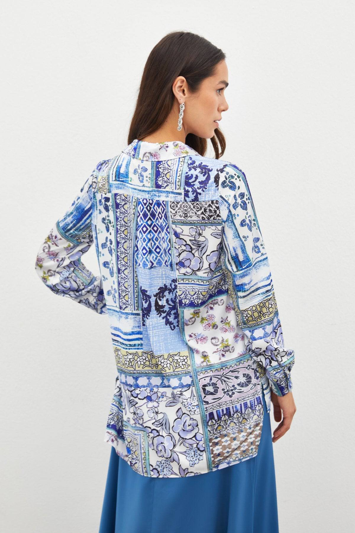 Classic Patterned Shirt - Blue