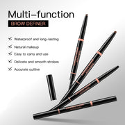 Waterproof And Sweat-proof Distinct Look Three-dimensional Line Carving Triangle Eyebrow Pencil