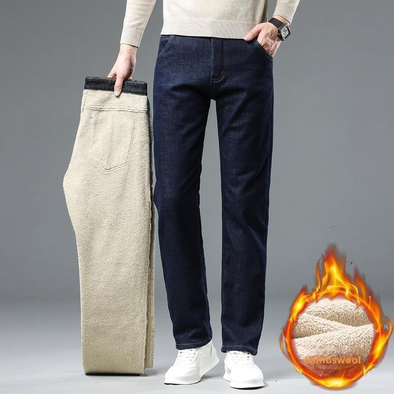 Cashmere Jeans Men's Fleece-lined Thickened