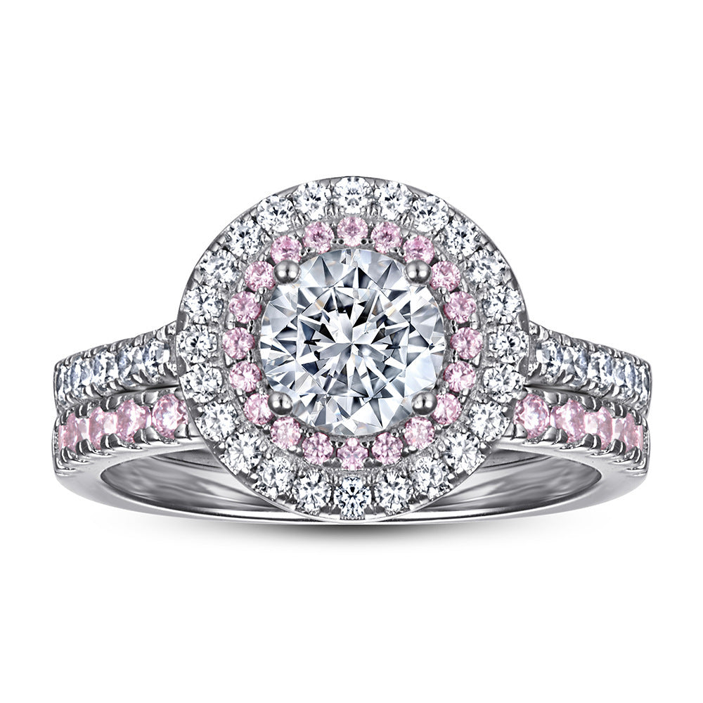 European And American Zircon Silver Ring Fashion Jewelry Women