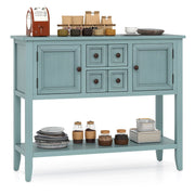 Buffet Sideboard Cabinet with 2 Doors and 2 Drawers-Blue